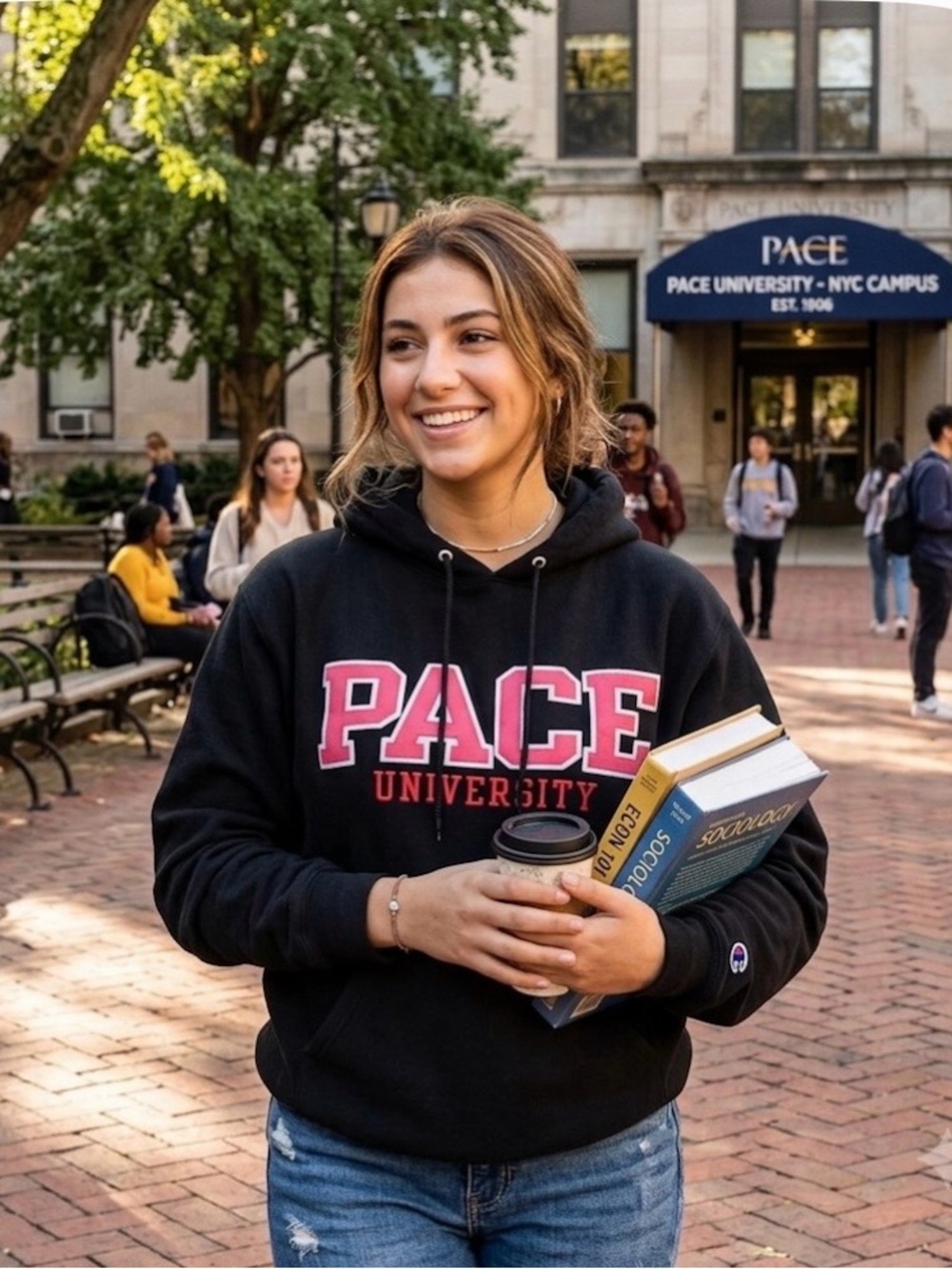 Champion Pace University Hoodie - Picture 1 of 8